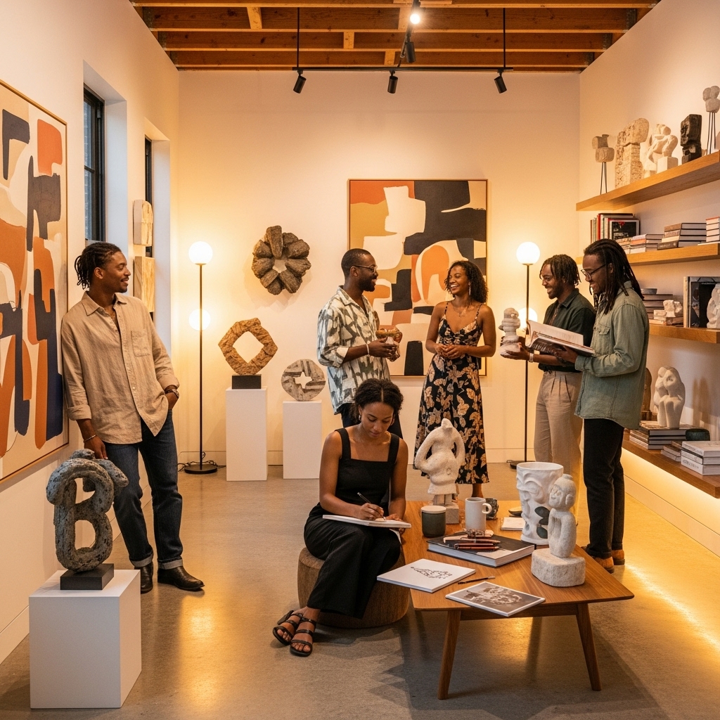 Whispers Art Haus interior with artistic decor