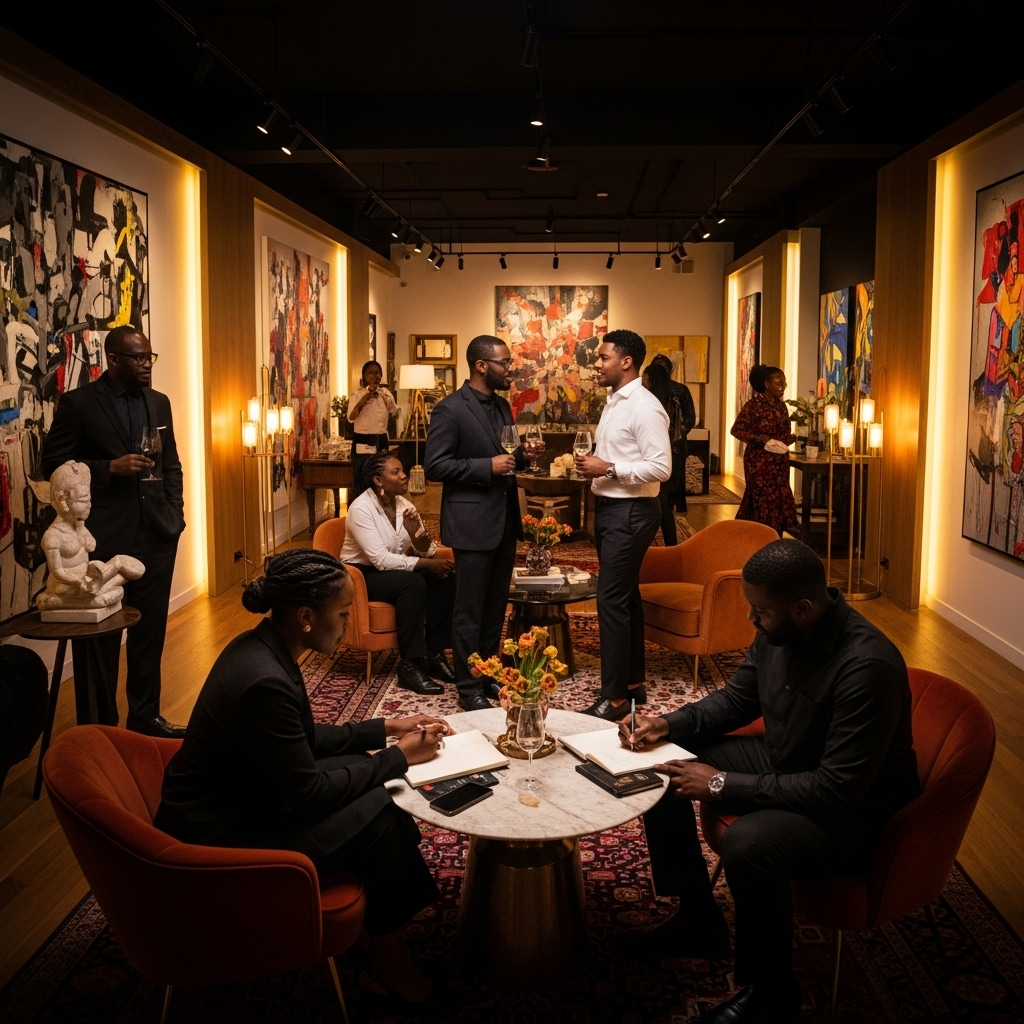 Artistic interior of Whispers Art Haus